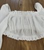 Bluzka Crop Top Długie Rękawy Boho Chic